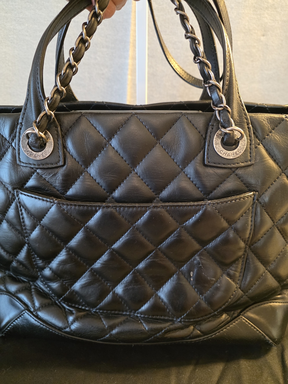 Authentic Chanel Quilted Calfskin Tote Bag - Picture 7 of 11